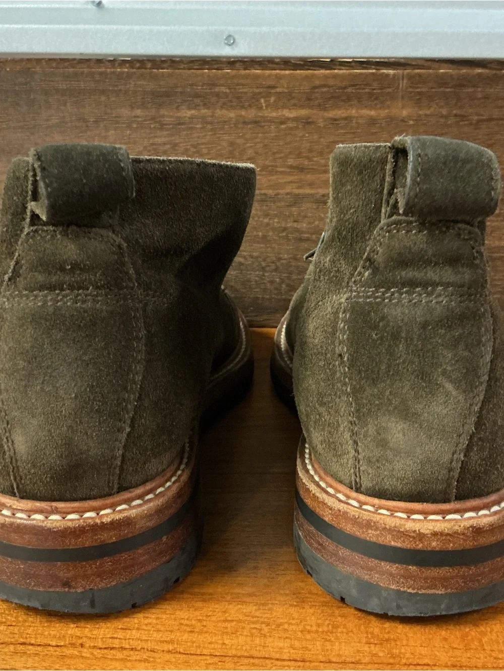Taylor Stitch Men The Chukka Forest Green Brown Suede Chukka Boot Size 10